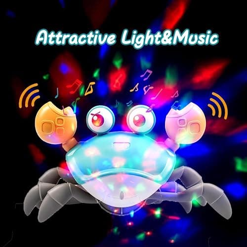 Dog Toys Escaping Crab Crawling Dog Toy with Music Control & Lights, Dancing Crab Dog Toy Obstacle Avoidance Interactive Fun Toys for Puppy/Small/Medium Dogs (Green) thumbnail 5
