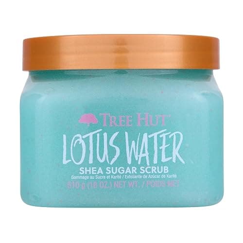 Tree Hut Lotus Water Shea Sugar Scrub, Exfoliating, Hydrating & Moisturizing Body Scrub with Shea Butter & Nourishing Essential Oils, Smooth & Soften Skin, 18 oz - Image 1