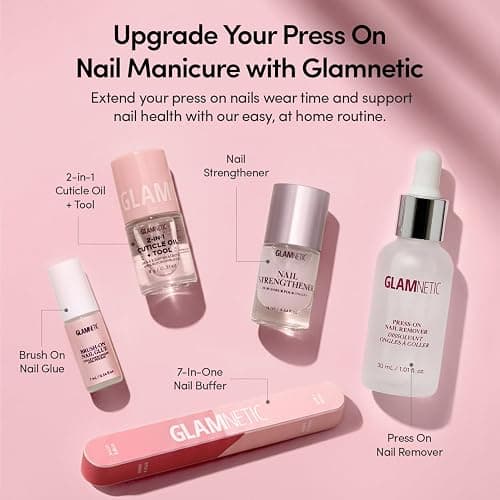 Glamnetic Press On Nails - Confetti | Semi-Transparent Short Almond Fake Nails, Salon Quality | 15 Sizes - 30 Nail Kit with Glue thumbnail 9