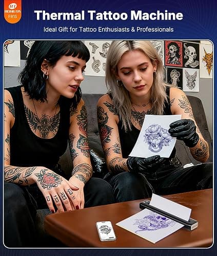 Rongta Tattoo Stencil Printer, Wireless Tattoo Machine, Tattoo Supplies for Perfessional and Beginners, Bluetooth/USB Connectivity, Black thumbnail 7