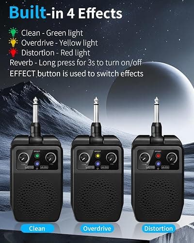 JOYO Mini Amp 5W Portable Electric Practice Amp Bluetooth Rechargeable Guitar Amplifier Built-in 4 Effects Clean Distortion Overdrive Reverb, Black (JA-05G) thumbnail 4