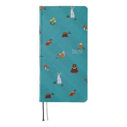 Hobonichi Techo 2026 Weeks – Bow & Tie: In the Forest (English, Tall & Slim, January Start) - Image 1