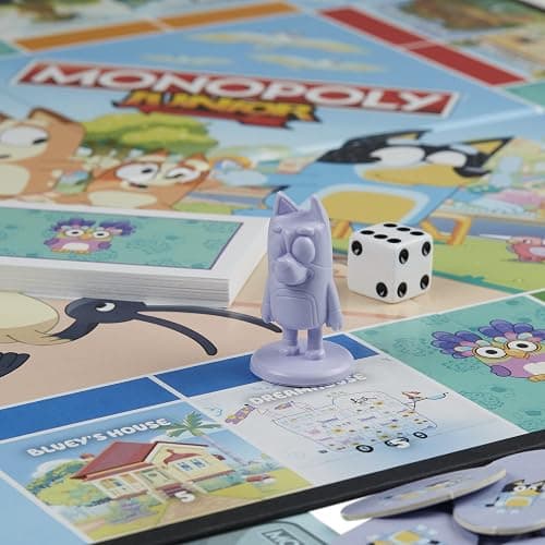 Hasbro Gaming Monopoly Junior Bluey Edition Board Game | Kids Play as Bluey, Bingo, Mum & Dad for Girls & Boys | Ages 5+ (Amazon Exclusive) thumbnail 2