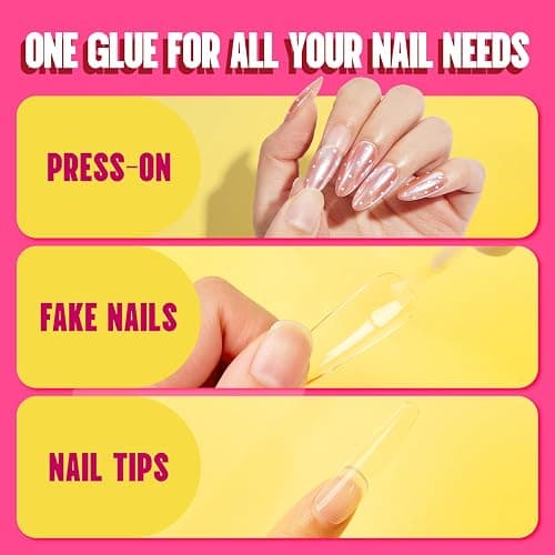 Morovan Super Strong Nail Glue: Glue for Press Ons & Acrylic & Fake Nails Tips Brush on Long-Lasting Fast-Drying No U V Light Needed for Beginners DIY Home or Salon Manicure thumbnail 7