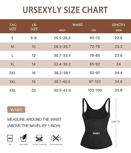 Ursexyly Women's Waist Trainer Corset Sweat Sauna Suits Tummy Control Body Shaper Tank Tops Workout Sports Girdles Shapewear thumbnail 2