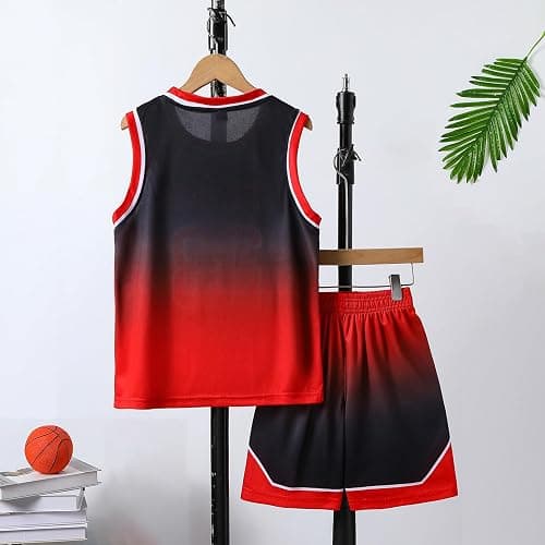 Basketball Jerseys 23# for Kids Youth Sports T-Shirt Jersey Boys Girls Gradient Basketball Uniform Set 6-16Years thumbnail 3