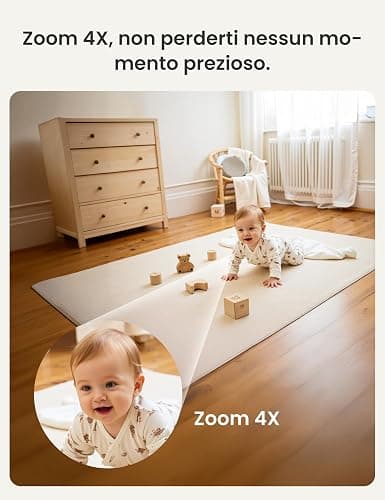 Dr.Care Baby Monitor WiFi 2K, 5", App, supporto a clip & allarme movimento | Tracciamento persone,rilev. suono/movimento/temp./umidità, batt rimov. 5000mAh, portata 390m, visione nott. HD, VistaView RB thumbnail 6