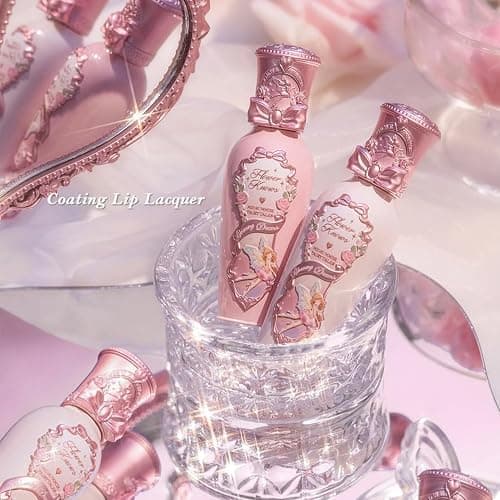 Flower Knows Midsummer Fairytales Coating Lip Lacquer,Glowy Non-Fading Lip Gloss,Hydrating Tinted Lip Oil for Girls&Women,Vegan & Cruelty Free,0.17Fl Oz(G05 Freesia) thumbnail 7