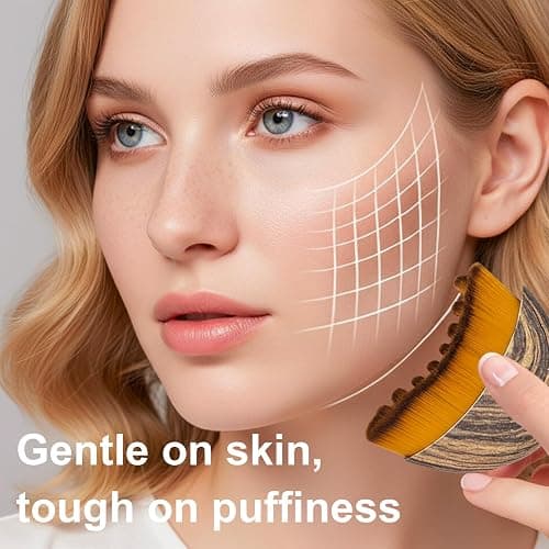 Stainless Steel Gua Sha Tool & Lymphatic Drainage Face Brush Set, TWPER Facial Massage Kit for Jawline Sculpting Puffiness Lifting Relaxation, Contour Face Brush with Storage Case thumbnail 4