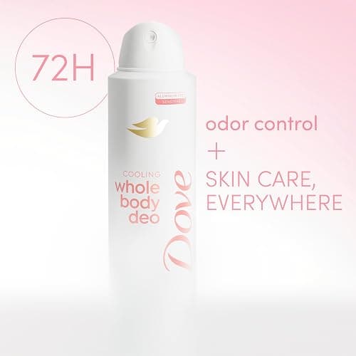 Dove Whole Body Deodorant Cooling Spray Raspberry & Rose Aluminum Free 4oz thumbnail 5