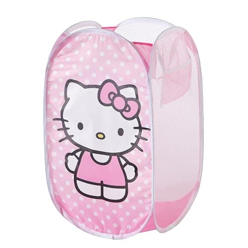 Sanrio Hello Kitty Pop-Up Hamper,Collapsible Laundry Basket with Durable Handles,Lightweight Storage Bin for Kids' Bedroom, Nursery, or Playroom,Pink - Image 1