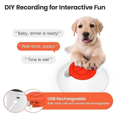 Potaroma Dog Puzzle Feeder Toy, Interactive IQ Training, Electronic Treat Dispenser, Automatic Rechargeable with Remote for Food Dispensing, All Breeds, 280ml Capacity thumbnail 3