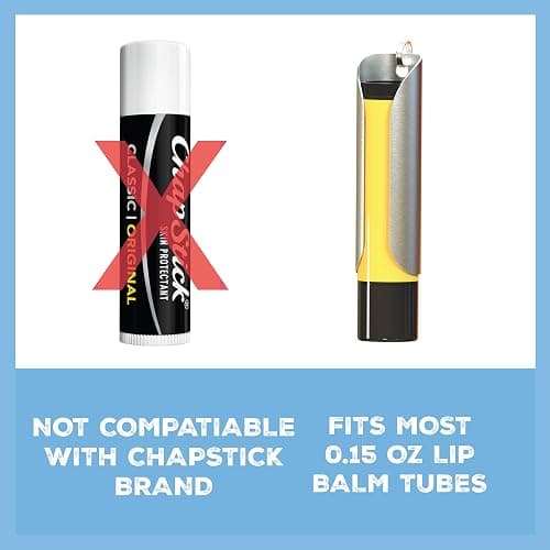 TALLAC HOUSE Lip Balm Holder Keychain, Stainless Steel Sleeve Made In USA thumbnail 7