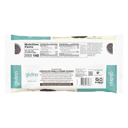 GLUTINO Chocolate Vanilla Creme Cookies, 10.5 oz thumbnail 4
