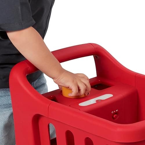 Radio Flyer Toddler Shopping Cart Walker with Wheels, Lights, and Sound for ages1+, Educational and Imaginative Play and Walk Behind thumbnail 11