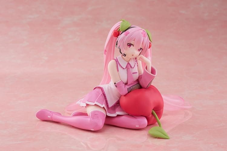 Taito-Sakura Miku Desktop Cute Figure (Cherry Cushion Ver.) thumbnail 2