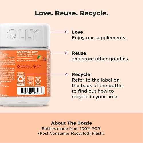 OLLY Laser Focus Gummy, Ginseng, Alpha GPC, B Vitamins, Berry Tangerine Flavor - 36 Count thumbnail 4