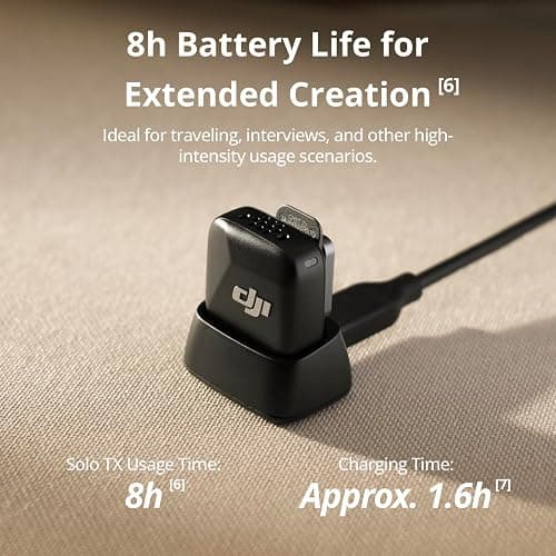 DJI Mic Mini Transmitter (Infinity Black), Ultralight, Wireless Lavalier Microphone for DJI Action 5 Pro/Osmo Pocket 3, Noise Cancelling, Wireless Microphone for Camera/iPhone/Android, Vlog, Streaming thumbnail 4