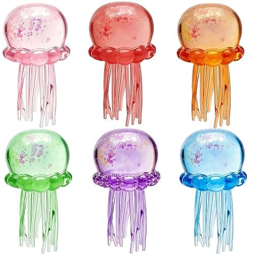 Jellyfish Squishy, Jellyfish Design Squeeze Stress Ball, Sensory Toy with a Super Solid Squish for Adult,Squeeze Toys for Anxiety and Stress Relief, Party Gifts (DarkRed) thumbnail 3
