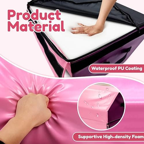 Detachable Octagon Gymnastics Mat, 17.5"x17.5"x23" Hometumbling mat, suitable for various gymnastic positions with High-Density Foam & Waterproof Cover thumbnail 5