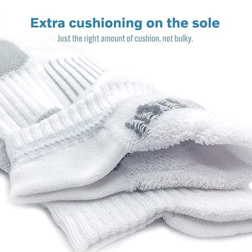 BERING Women's Athletic Running Cushioned Ankle Socks (6 Pairs) thumbnail 4