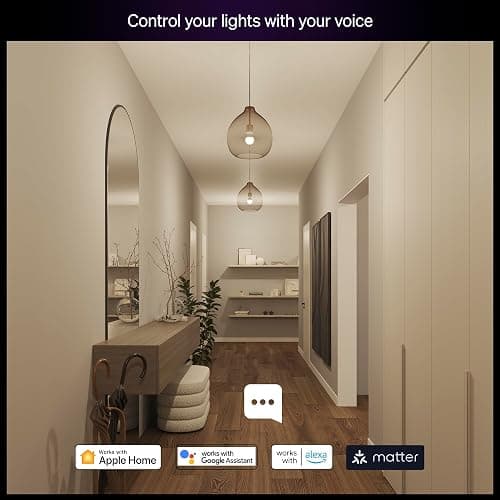 Philips Hue Essential Smart LED A19 Bulb, White and Color Ambiance, E26 Base, 8.8W, 2200K-6500K, 800 Lumens, Dimmable, Works with Alexa, Google, and Apple Home, 4-Pack thumbnail 6