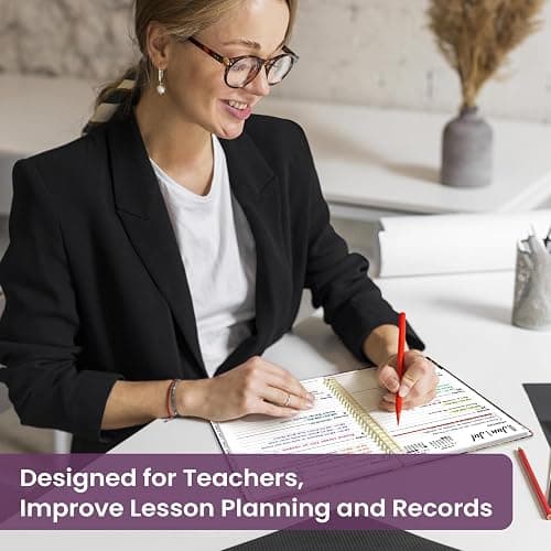 Taja Planner 2026-2027, Jul 2026-Jun 2027 Monthly & Weekly Calendar Planner | 8.5" x 11", Hardcover Academic Calendar, Teacher Student Agenda Book with Tabs, School Office Supplies, Midnight Bloom thumbnail 7