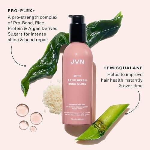 JVN Revive Rapid Repair Bond Gloss, 6 Fl Oz, Hair Shine Gloss Serum and Bond Repair Treatment, Repairs Damaged, Color Treated, or Fragile Hair, Silicone Free thumbnail 3