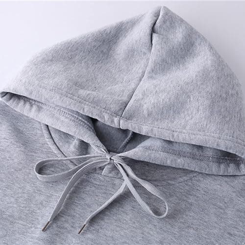 YOOJIA Unisex Men Women Long Sleeves Drawstring Hooded Sweatshirt Plain Pullover Hoodies Thermal Tops thumbnail 2