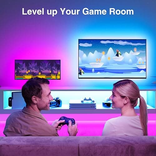 GHome Smart SL1 TV LED Backlight, Smart WiFi Strip Light Compatible with Alexa and Google Home, App Control, Music Sync 16 Million Rgb Red Green Blue 9.2Ft ST1-B thumbnail 7