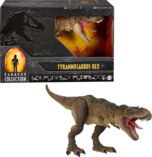 Mattel Jurassic World Mattel Jurassic Park Hammond Collection T Rex, Tyrannosaurus Rex Collector 24-in Dinosaur Figure, Deluxe Articulation - Image 1