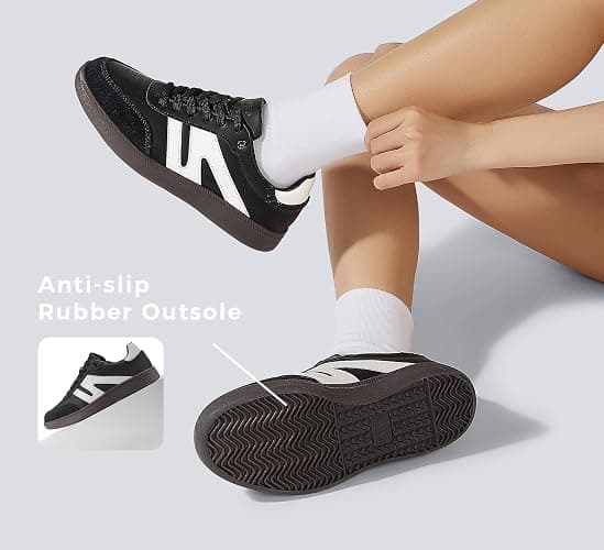 LUCKY STEP Women Classic Retro Gum Sole Fashion Sneakers Casual Tennis Skate Shoe Genuine Leather Walking Footwear Anti Slip Trainers thumbnail 5