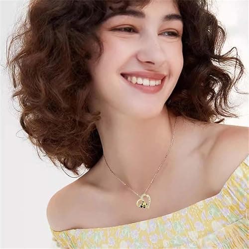 coadipress Panda Necklace for Women Lovers Cute Animal Heart Panda Pendant Necklace I Love You Forever Heart Necklace Birthday Personalized Jewelry Gifts thumbnail 2