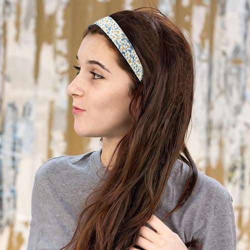DOXISHRUKY Fashion Headbands Set, 6pcs Pearl Floral Padded Wide Vintage Headbands for Women and Girls (Blue) - Blue thumbnail 6