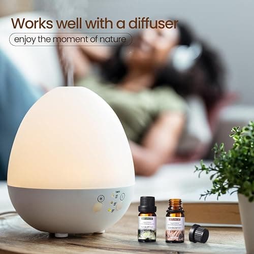 Nuanchu 36 Pcs Essential Oil Set for Humidifiers and Diffusers 10ml Fragrance Aromatherapy Oils Kits Fruity Candle Making Supplies for Soap Making Scents Summer Home Skin Care DIY Massage Laundry thumbnail 7