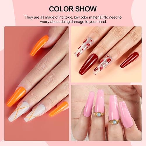 COSCELIA Gel Nail Polish Kit with U V light and Drill Starter Kit 35 Colors Gel Nail Polish with 5pcs Top Base Coat Nail Art All Seasons Professional Gel Manicure Kit DIY at Home Gifts for Women thumbnail 9