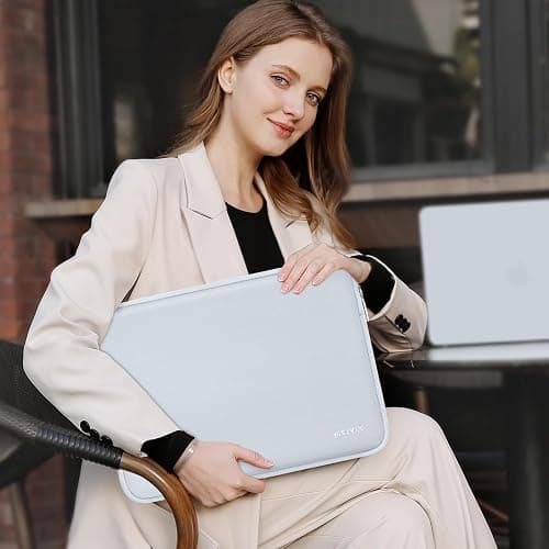 MOSISO Laptop Case 13.3 inch, 13-13.3 inch Laptop Sleeve with Small Case | Compatible with MacBook Air/Pro 13/Pro 14 M5 M4 M3 M2 M1, HP Dell ASUS Lenovo, Neoprene Computer Sleeve Bag, Baby Blue thumbnail 6