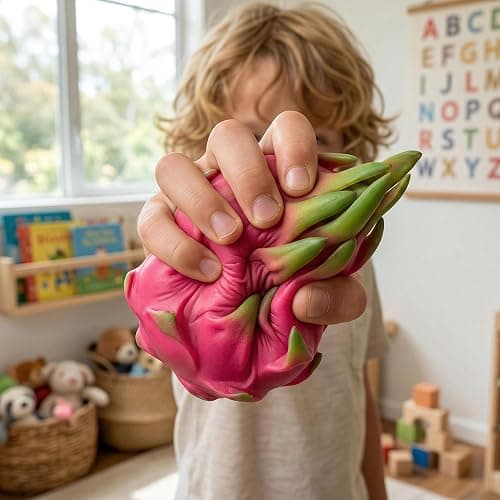 Dragon Fruit Squishy, Squishy Dragon Fruitrealistic Soft Slow Rising Stress Relief Fruit Toy, Cute Sensory Fidget Toy for Kids & Adults, Anxiety Relief Squeeze Toy for Desk Decor, Birthday Gift (1Pcs) thumbnail 3
