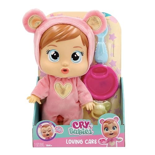 CRY BABIES LOVING CARE Nina Nurturing Doll Loving Care Nina, Cries Real Tears, Soft Pajamas & Includes 4 Accessories Kids Age 3 and Up thumbnail 4