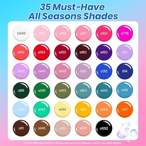 Beetles Deal Box Gel Nail Polish Kit with UV Light, 35 Colors 88pcs DIY Set | Gel Nail Kit and Almond Nail Tips, TPO Free HEMA Free Gel Polish Set with Bigger UV Lamp, 3 Top Coat Effects Creative Flow thumbnail 2