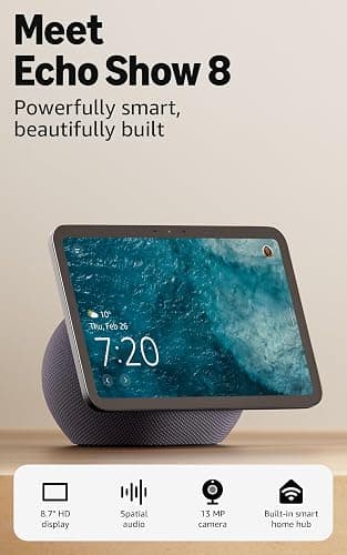 Amazon Echo Show 8 (newest gen), Vibrant HD 8.7" display with spatial audio and Alexa, Graphite thumbnail 6