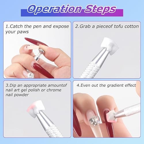 GASRONS Soft Nail Sponges（150PCS）, Reusable Nail sponges,Nail DIY sponges, Nail Art sponges, 1PCS Grabbing Pen and Nail Brush Professional Accessories Manicure Salon Supplies thumbnail 6