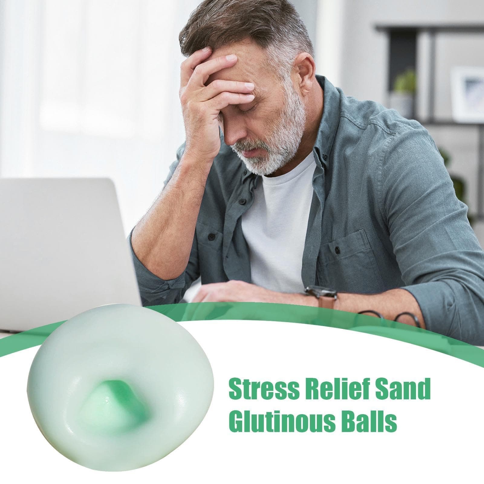 Stress Relief Sand Glutinous Balls, Stress Balls for Adults, Pull Stretch Fidget Toy,Slow Rising Calming Tool Hand Grip Pressure Toy for Classrooms, Home, and Playtime thumbnail 2