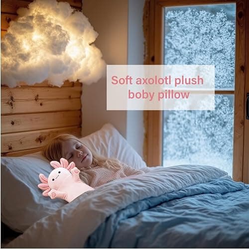YUNCOL Axolotl Plush,Long Axolotls Plush Toys Pillow,19.6 Inch Cute Axolotl Stuffed Animal, Axolotls Plush Toy Gift for Girls Boys thumbnail 4