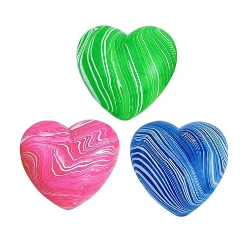 Xinbalove Love Shape Squishy Squeeze Toys, Anxiety Sensory Stress Hand Toys, Soft Heart Balls for Stress Relief, Classroom Prizes, Calming Adults Fidget Toys 3 Pack - Image 1