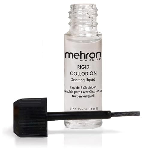 Makeup Rigid Collodion with Brush | Scarring Liquid | Scar Liquid | Liquid Scar Makeup | SFX Scar Makeup for Film .125 oz (4ml) - Image 1
