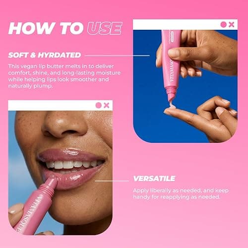 Vitamasques Lip Butter Balm Cupcake, Korean Lip Balm - Peptide Lip Treatment - Lip Balm Hydrating - Light Tinted Lip balm - Made in Korea - 0.33 fl.oz thumbnail 4