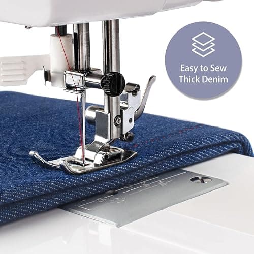 FEIYUE FYe330 Home Sewing Machine with Foot Pedal, Controllable Pedal Speed, 105 Stitch Applications, Powerful Servo Motor, Great for Beginners (White) - FYe330 thumbnail 3