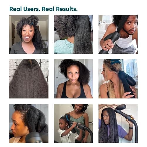 RevAir Reverse-Air Hair Dryer - Innovative Quick-Drying Hair Dryer for Curly, Wavy & Straight Hair - Revolutionary Reverse Blow Dryer -Hairdryer to Reduce Heat Damage & Styling Time thumbnail 2