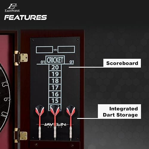 EastPoint Sports Belmont Bristle Dartboard and Cabinet Set thumbnail 4